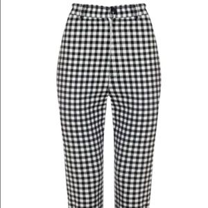 Collectif black and white cigarette gingham pants